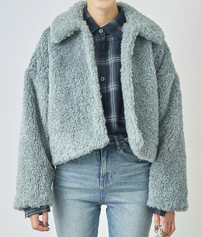 フェイクファー 衿付き ジャケット コート 796-8945