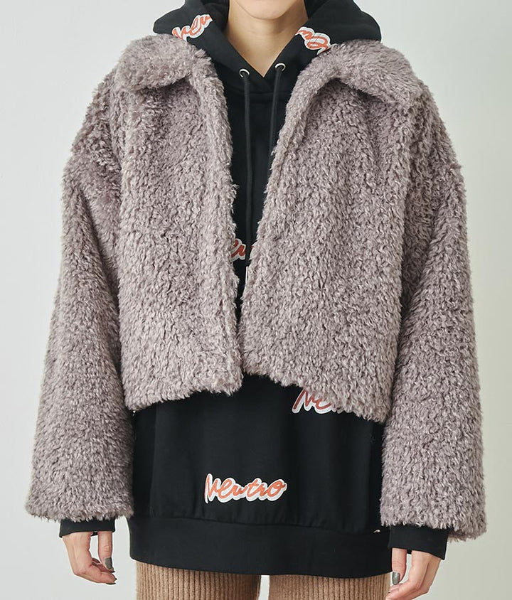 フェイクファー 衿付き ジャケット コート 796-8945