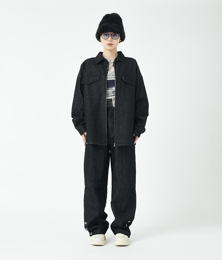 ジップアップデニムブルゾン 30-4096