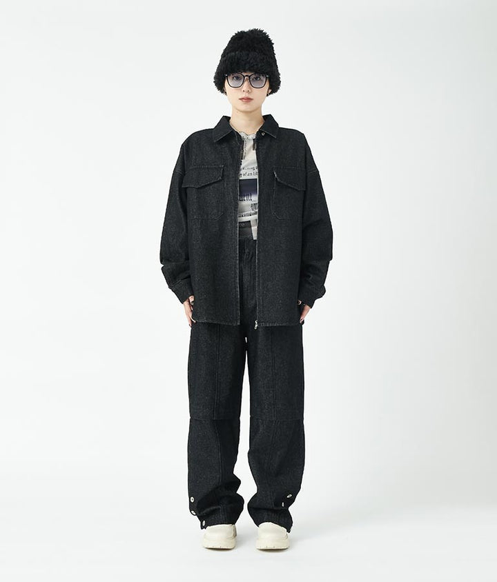 ジップアップデニムブルゾン 30-4096
