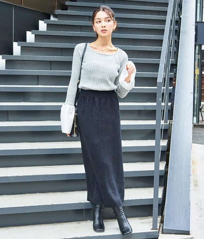 袖切り替え ベルスリーブ ニット 523-6781