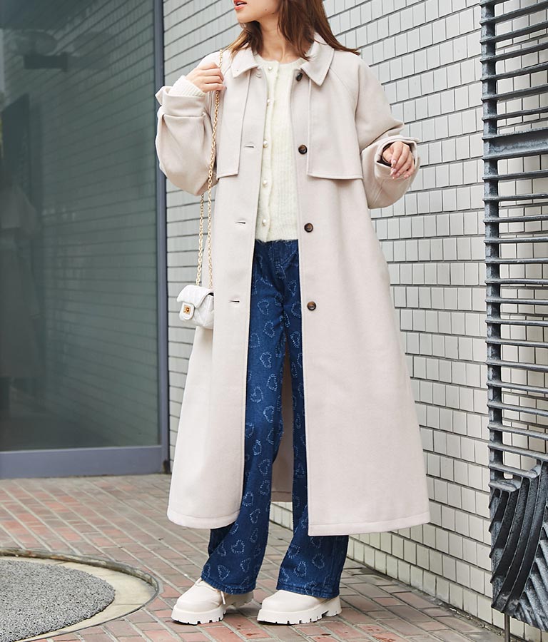 アレンジカラー シングル ロング コート