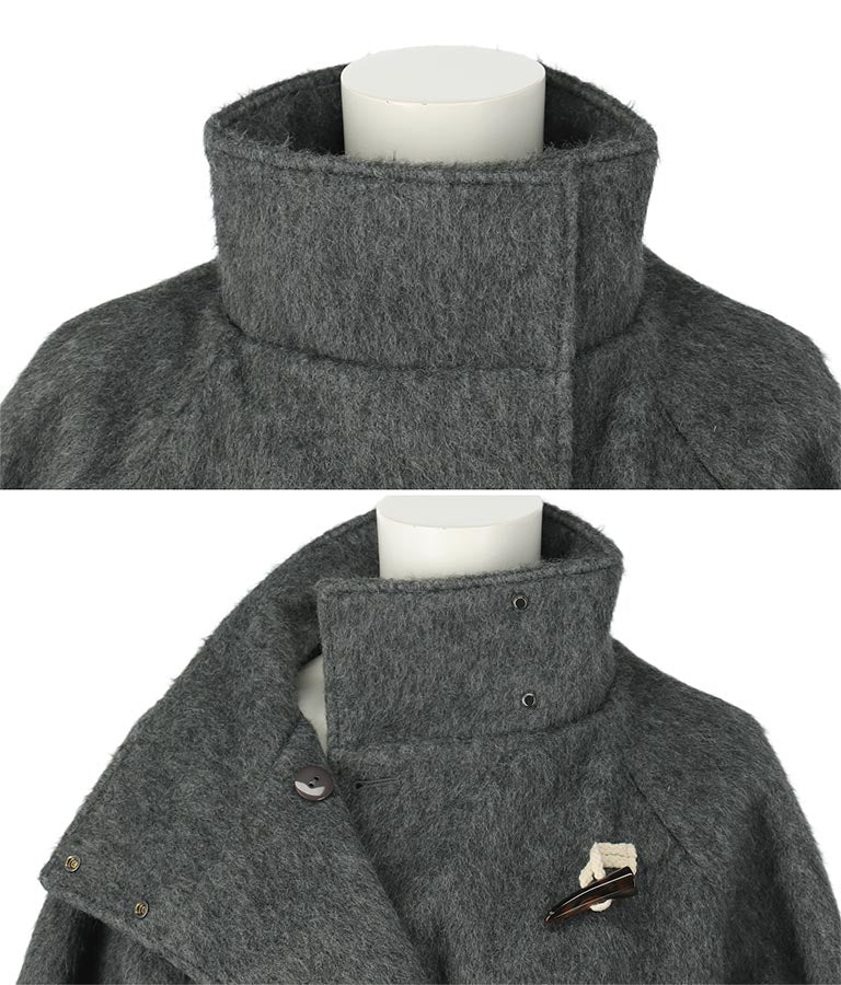 シャギー ロング ダッフル コート