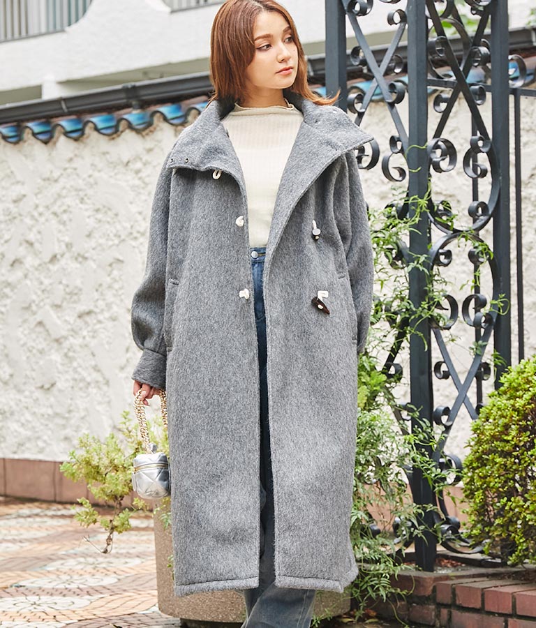 シャギー ロング ダッフル コート 526-6713