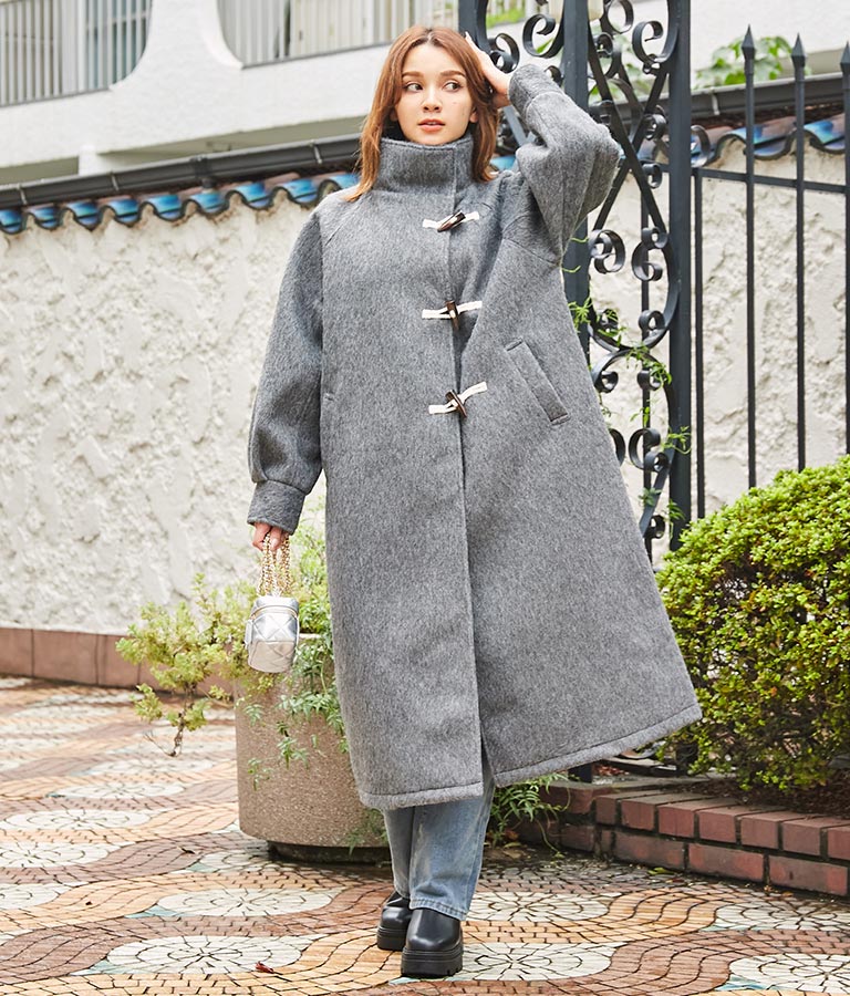 シャギー ロング ダッフル コート 526-6713