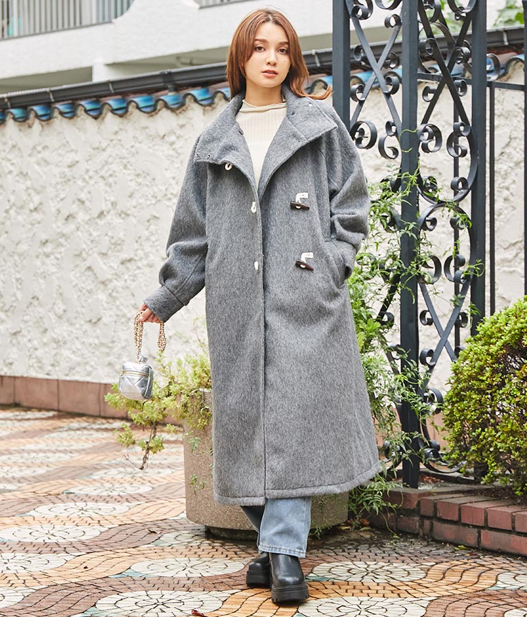 シャギー ロング ダッフル コート 526-6713