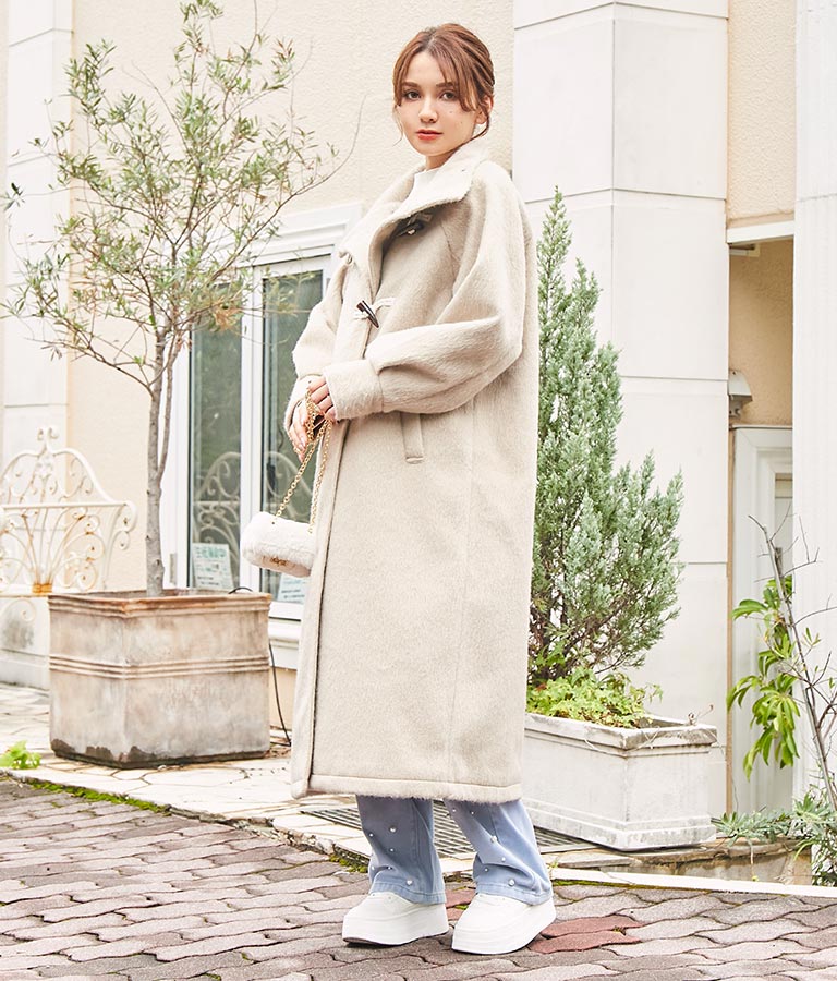 シャギー ロング ダッフル コート 526-6713