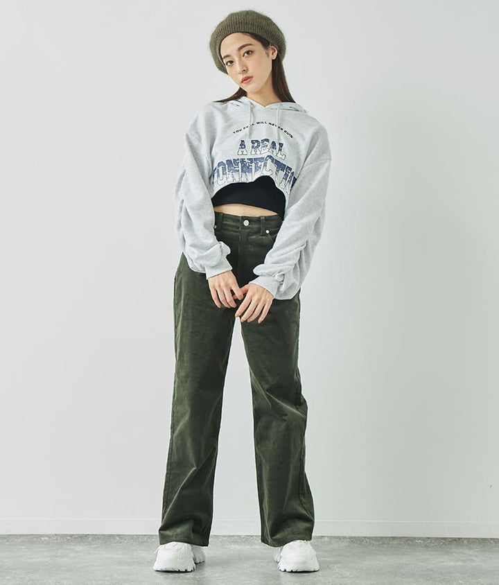 コーデュロイ ストレート パンツ