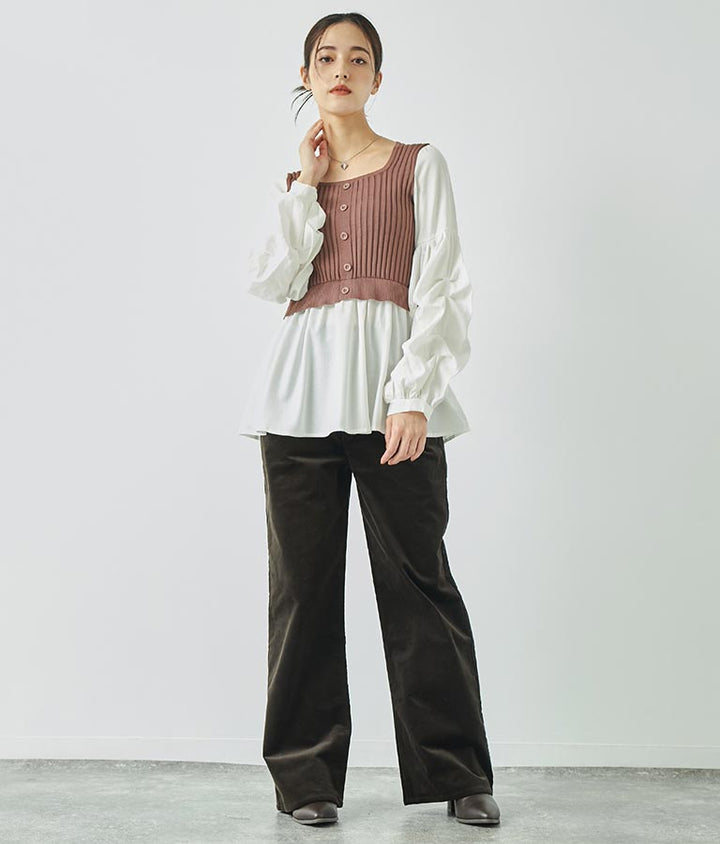 コーデュロイ ストレート パンツ 792-9095