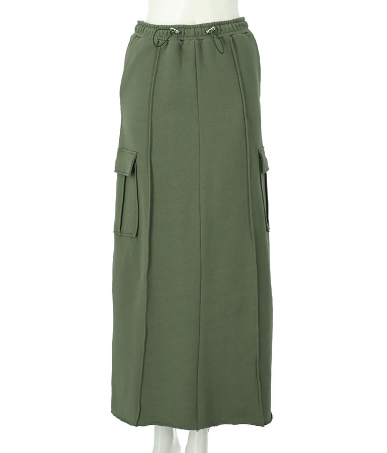 裏毛スウェットカーゴスカート 791-9002