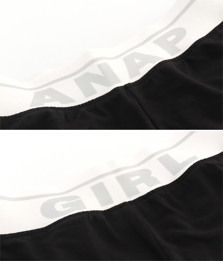 ジャガード ロゴ 一分丈 レギンス