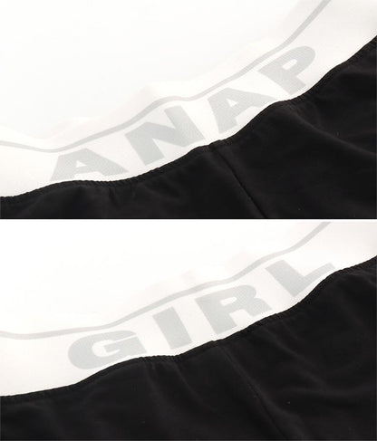 ジャガード ロゴ 一分丈 レギンス