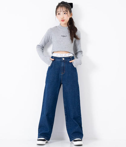 ジャガード ロゴ 一分丈 レギンス 912-7342