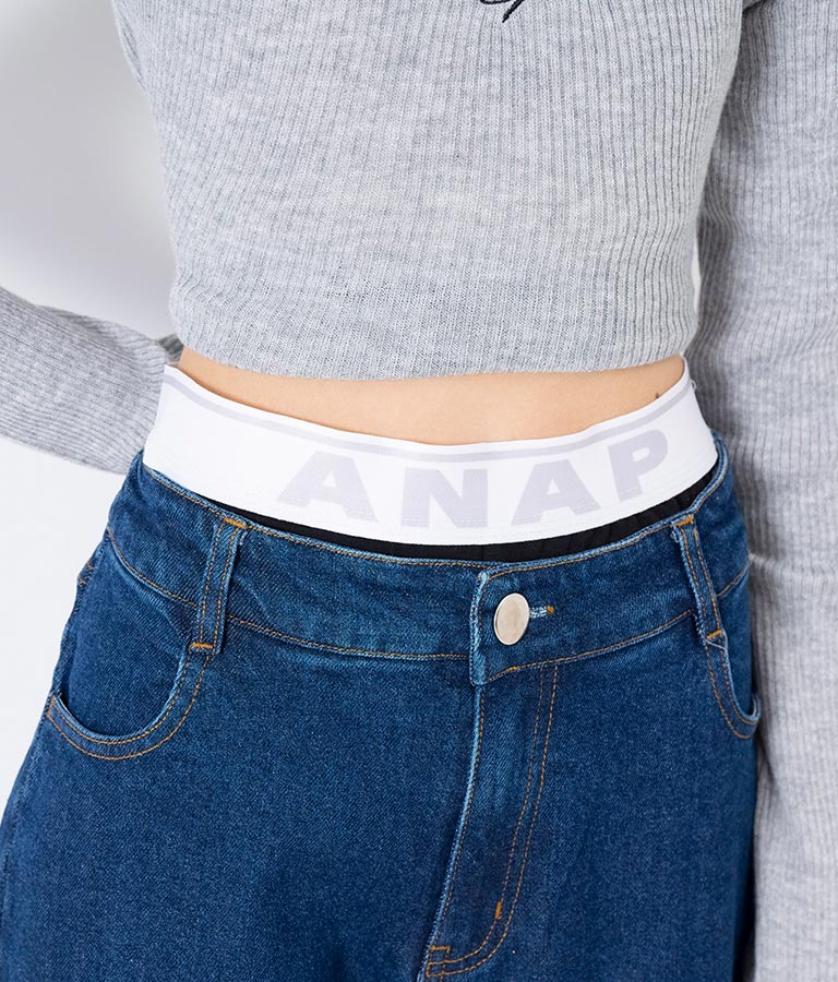 ジャガード ロゴ 一分丈 レギンス 912-7342