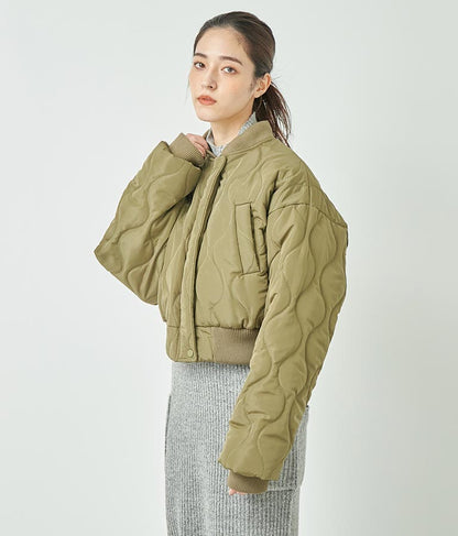 キルティング クロップド ジャケット ブルゾン 156-5533