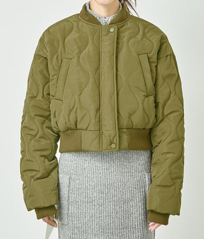 キルティング クロップド ジャケット ブルゾン 156-5533