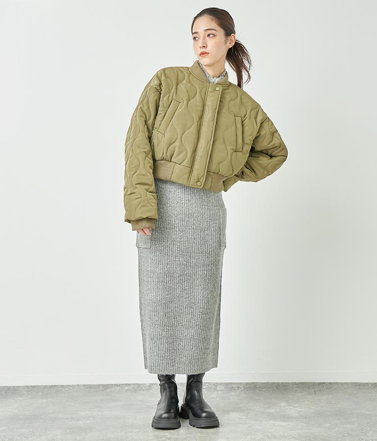 キルティング クロップド ジャケット ブルゾン 156-5533