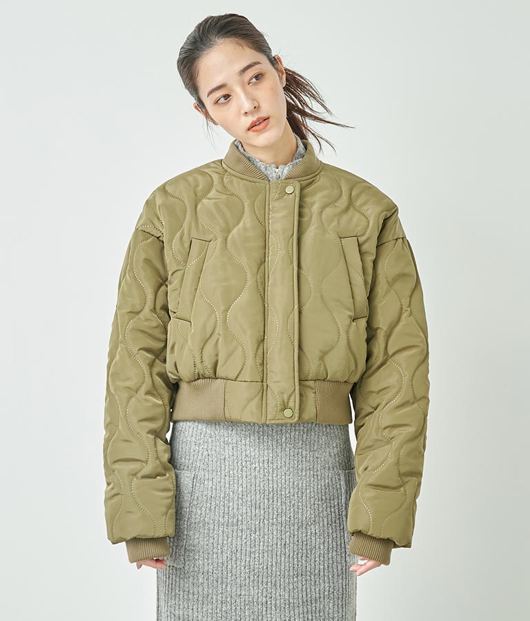 キルティング クロップド ジャケット ブルゾン 156-5533
