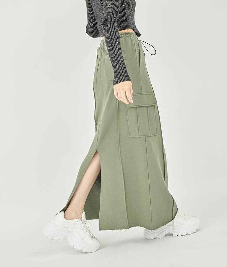 裏毛スウェットカーゴスカート 791-9002