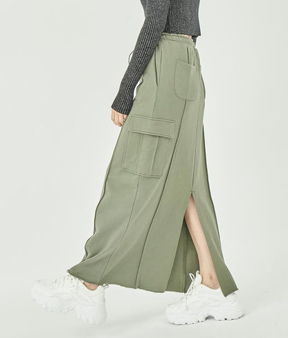 裏毛スウェットカーゴスカート 791-9002