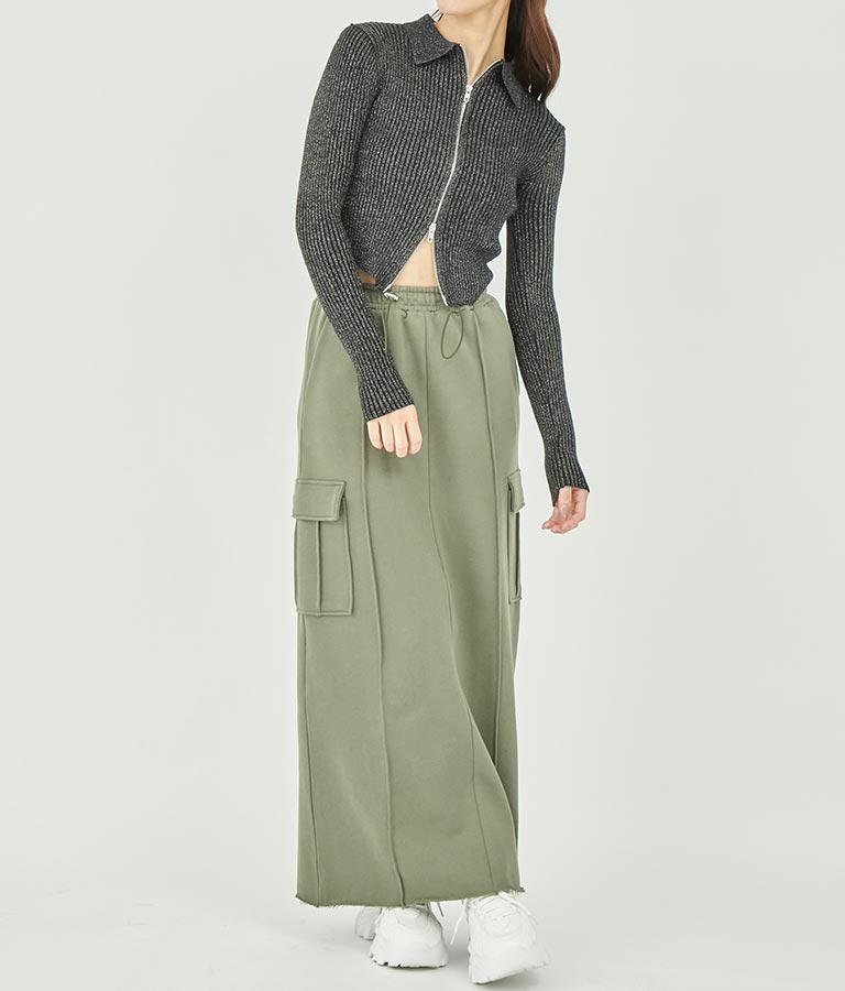 裏毛スウェットカーゴスカート 791-9002