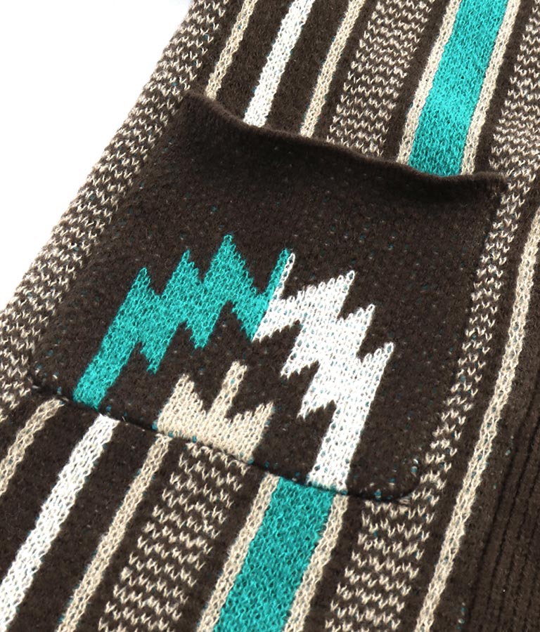 オルテガ ストライプ カーディガン 814-6704