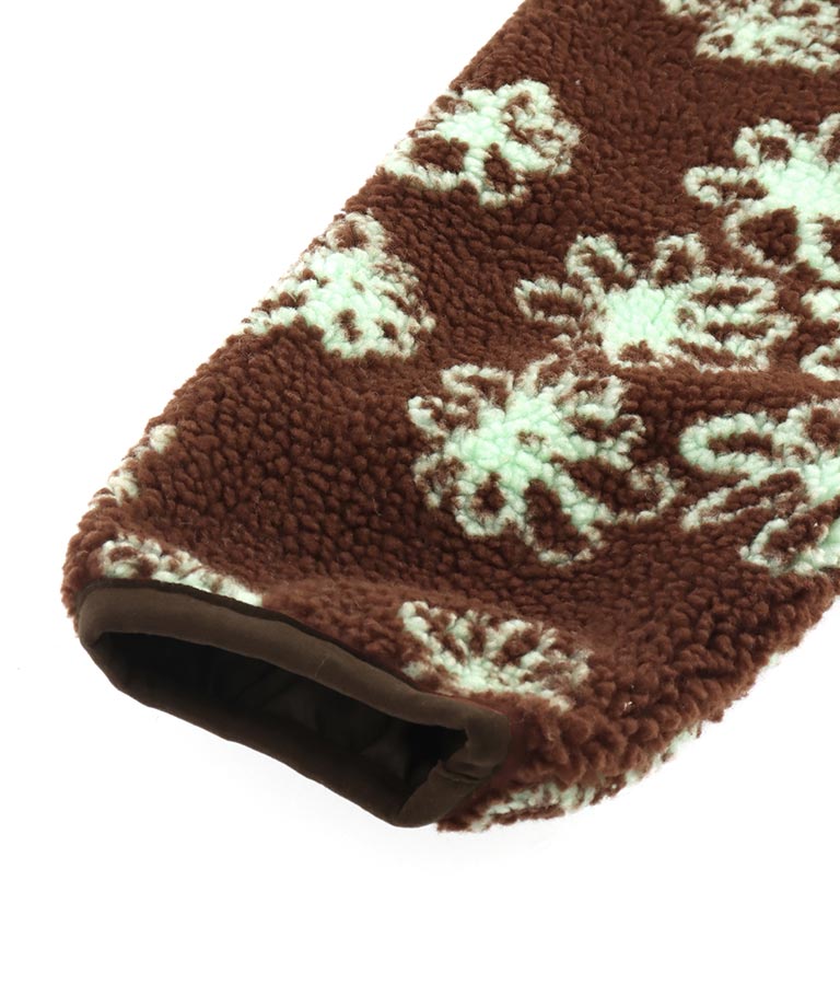 手書き風 フラワー ボア ジャケット 856-5744