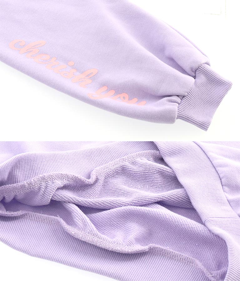 千鳥柄 ハート ワッペン 裏毛 スウェット トレーナー 423-3167