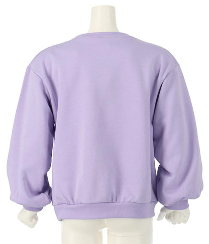 千鳥柄 ハート ワッペン 裏毛 スウェット トレーナー 423-3167