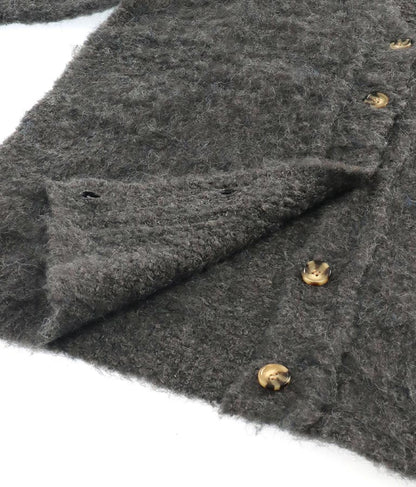 ブークレ ループヤーン 起毛 MIX ニット カーディガン 854-5743