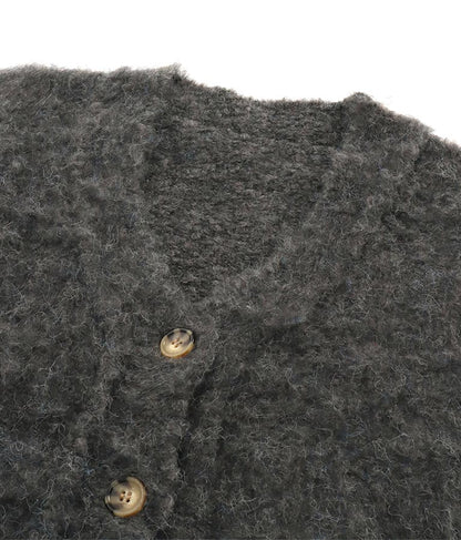 ブークレ ループヤーン 起毛 MIX ニット カーディガン 854-5743