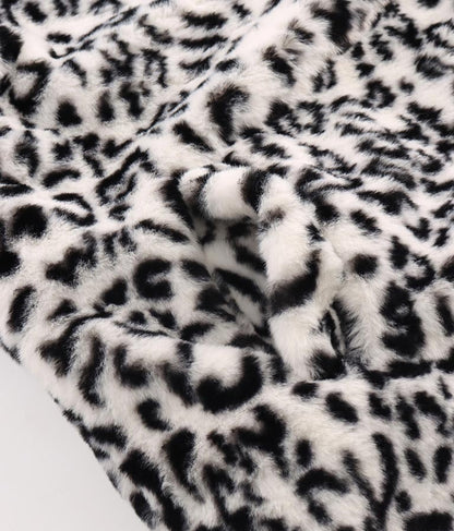 フェイクファー レオパード ヒョウ柄 スタンドカラー ハイネック コート 406-8521
