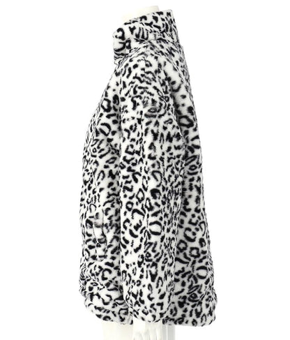 フェイクファー レオパード ヒョウ柄 スタンドカラー ハイネック コート 406-8521