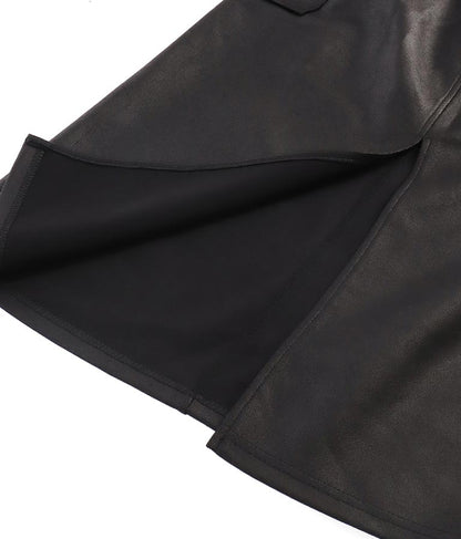 フェイクレザー カーゴ ロング スカート 911-7347