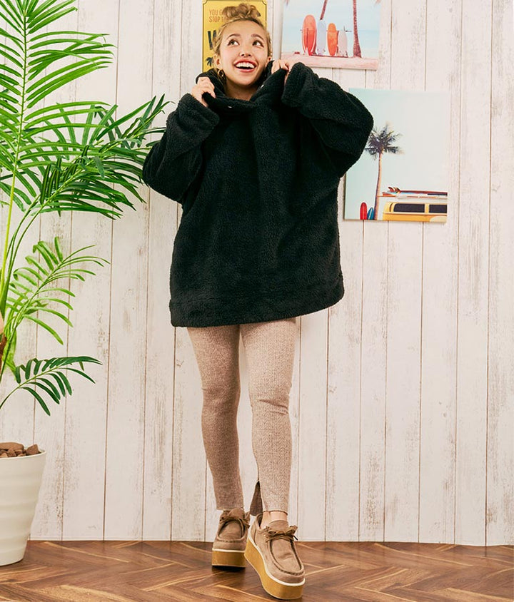 インスリット 柄編み リブ ニットソー レギンス 812-6744