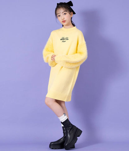 袖シャギー ニット ワンピース 917-7343