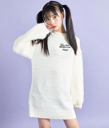 袖シャギー ニット ワンピース 917-7343