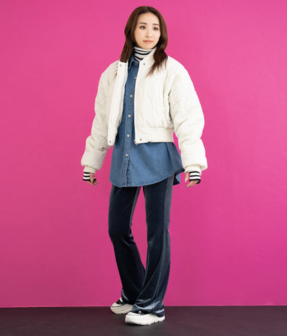 キルティング クロップド ジャケット ブルゾン 156-5533