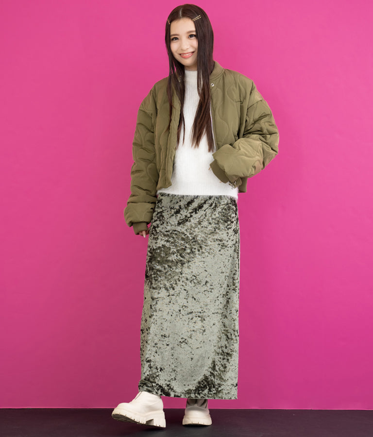 キルティング クロップド ジャケット ブルゾン 156-5533