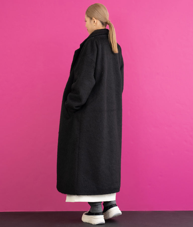 オーバーサイズ シャギー ロング チェスター コート 796-8929