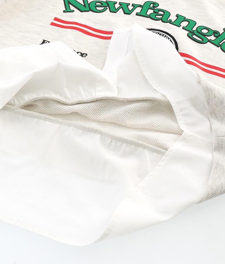 シャツフェイク レイヤード 裏毛 スウェット トレーナー 913-7354