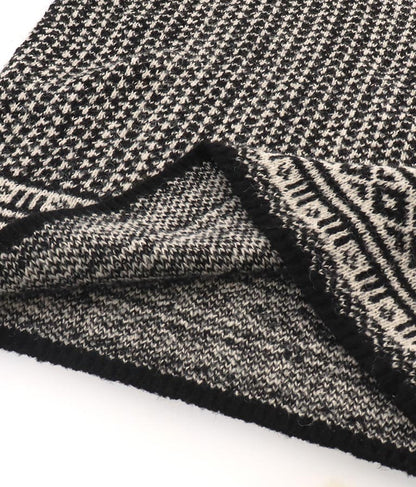 幾何学柄 起毛 モヘア ニット ボートネック 長袖 493-2622