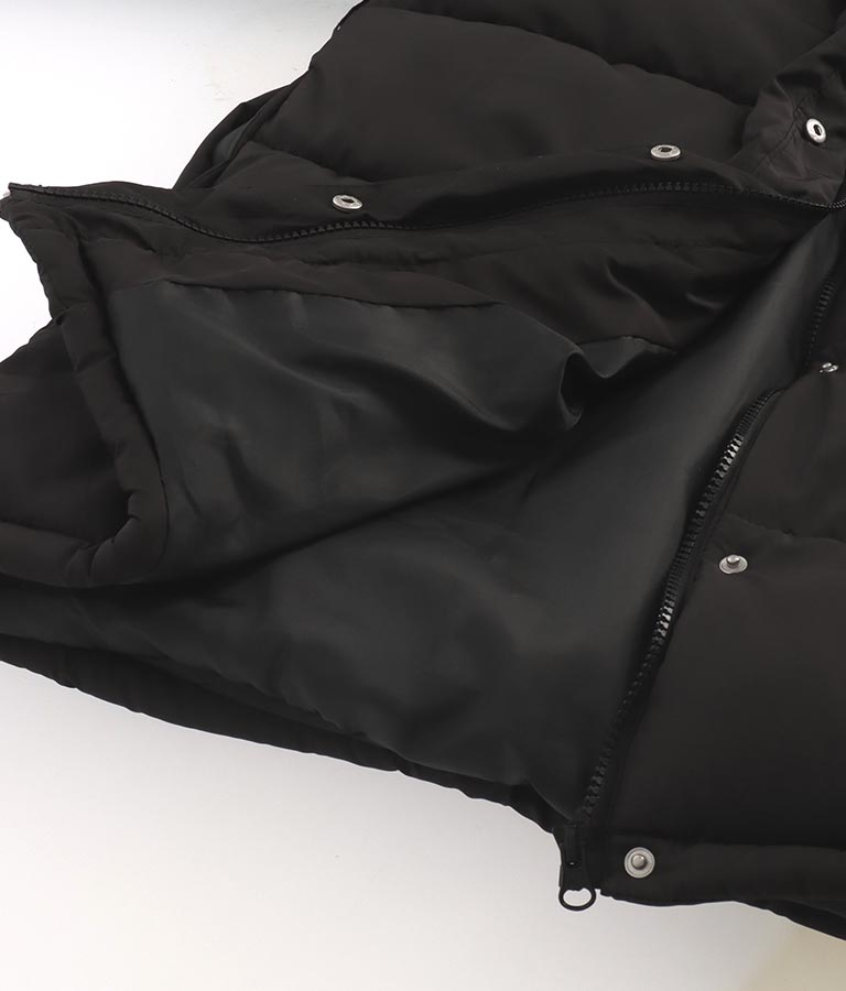 ベルト付き フェイクファーフード 中綿 コート 496-2581