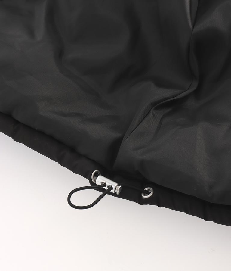 ベルト付き フェイクファーフード 中綿 コート 496-2581