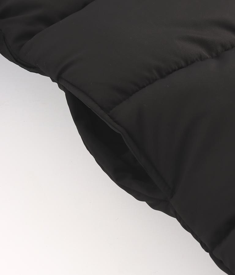 ベルト付き フェイクファーフード 中綿 コート 496-2581