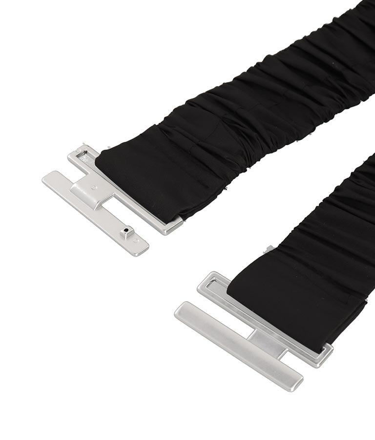 ベルト付き フェイクファーフード 中綿 コート 496-2581