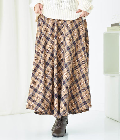 バイヤスチェックフレアスカート 521-6728