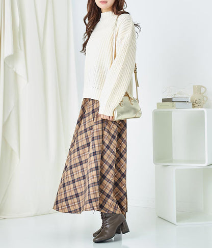 バイヤスチェックフレアスカート 521-6728