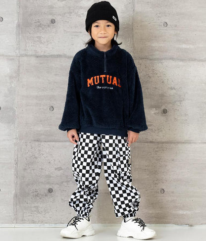 ハイネック ハーフジップ ボア トップス 【親子お揃い】 423-3154