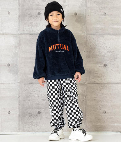 ハイネック ハーフジップ ボア トップス 【親子お揃い】 423-3154